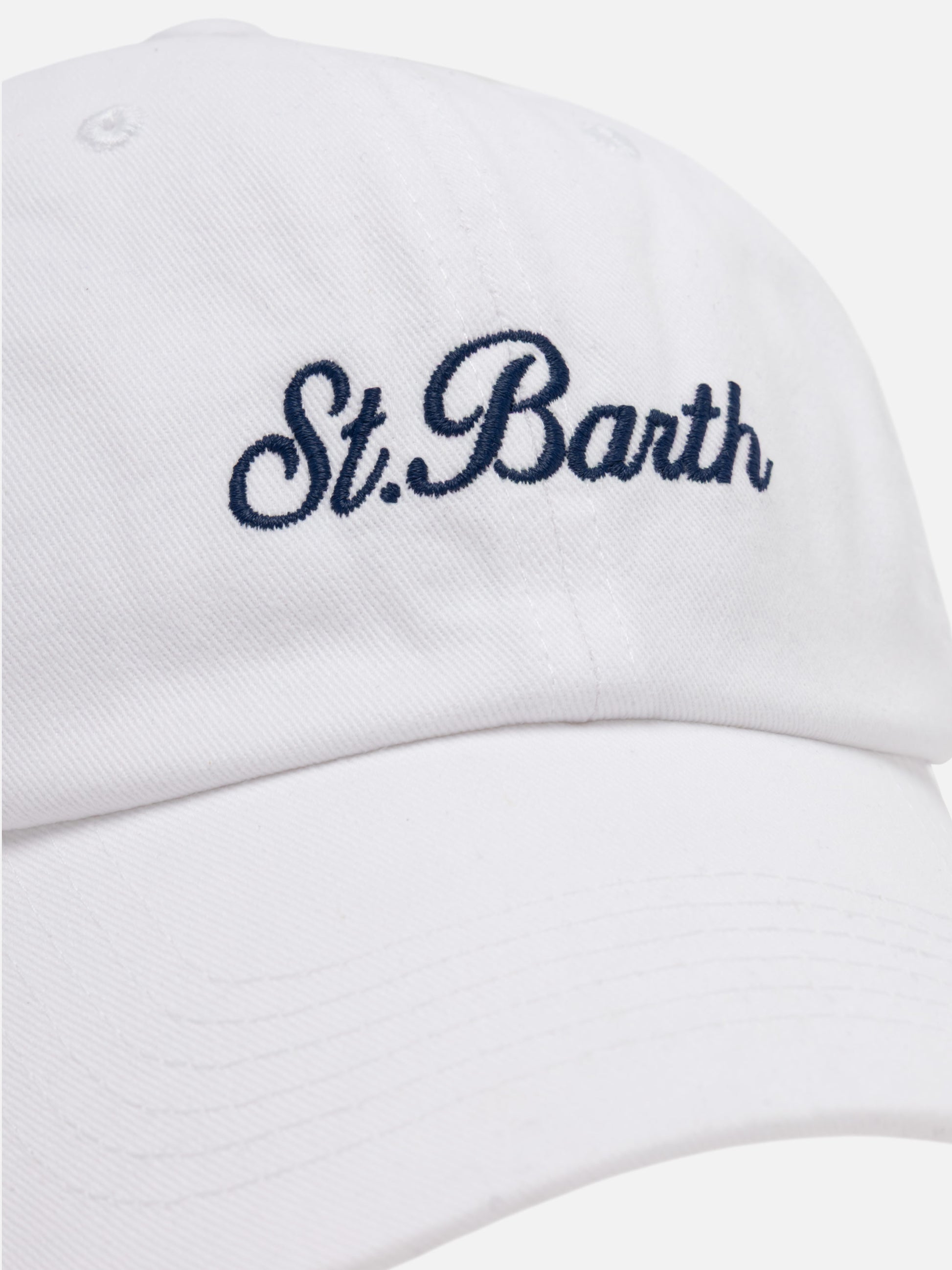 Davis white denim Ball Cap with St. Barth embroidery - MC2 Saint Barth