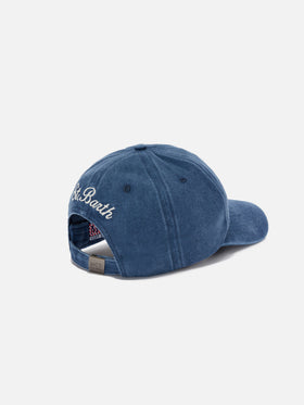 Gorra de béisbol Davis de algodón en azul con bordado Time is money 