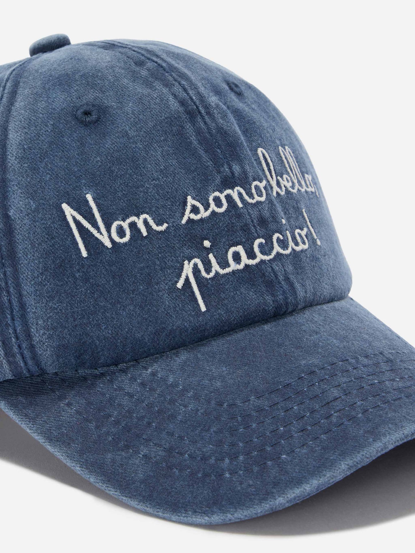 Davis cotton baseball cap in blue with embroidery| Special Edition
