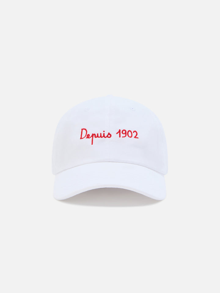White Davis cotton baseball cap with AS Cannes embroidery | AS CANNES SPECIAL EDITION