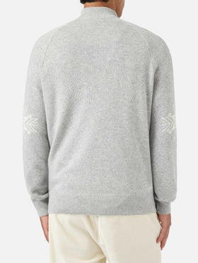Halbrollkragenpullover Davos mit Matterhorn-Jacquard 