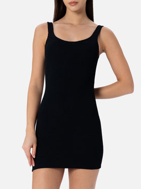 Black crinkle tank dress Deana - MC2 Saint Barth