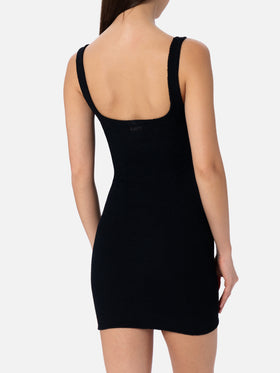 Black crinkle tank dress Deana - MC2 Saint Barth