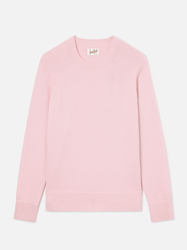 Pink Delphine wool crewneck knit