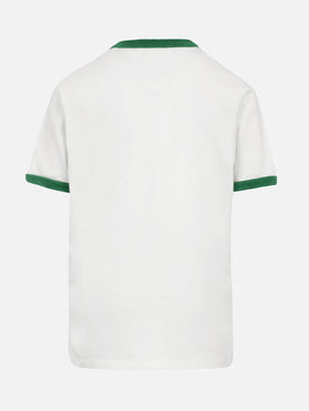 Boy white cotton t-shirt Dean Jr with Australian embroidery | AUSTRALIAN BRAND SPECIAL EDITION