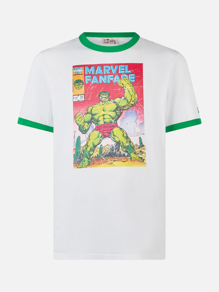 Man cotton t-shirt with Hulk print | MARVEL SPECIAL EDITION - MC2 Saint Barth