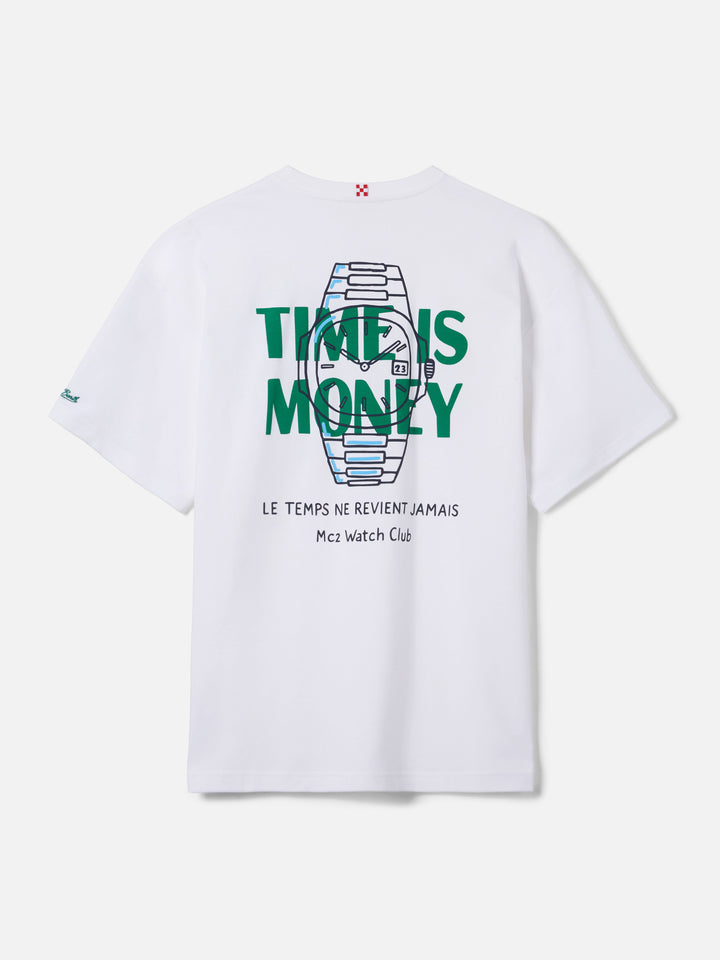 Delmar T-Shirt mit Time Is Money-Print und Maxi-Grafik auf der Rückseite 