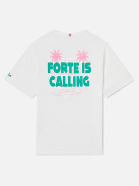 Delmar t-shirt with Forte Is Calling print and maxi graphic on the back