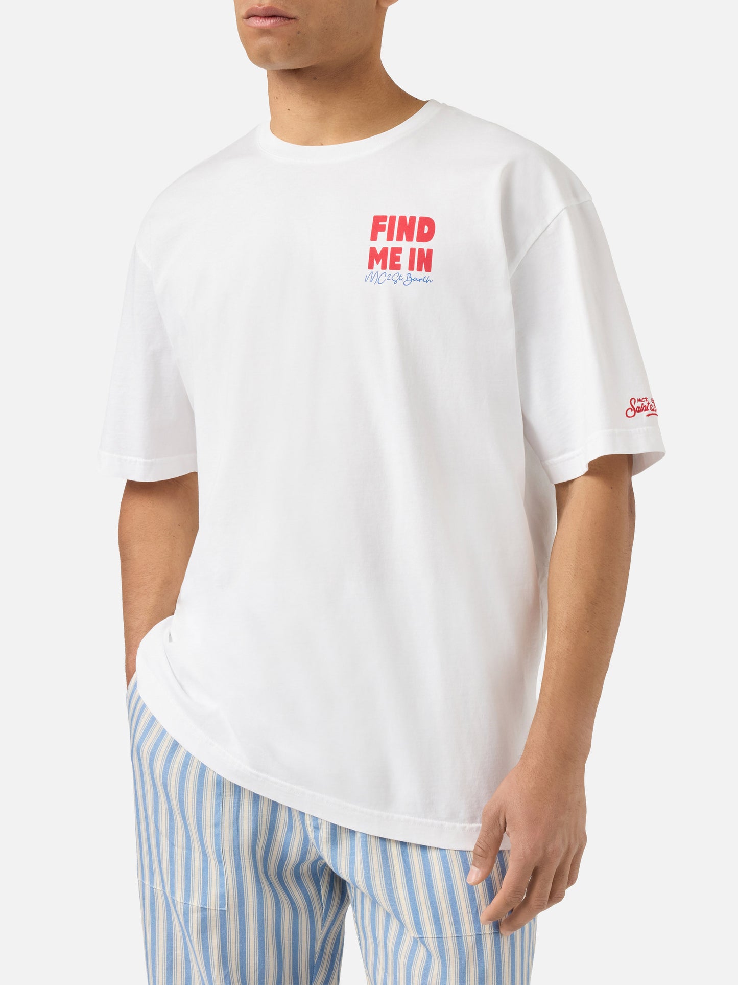 Delmar t-shirt with Find Me On Vacation print and maxi graphic on the back