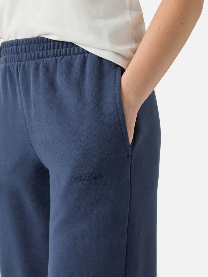 Joggers fondo dritto Deena blu navy