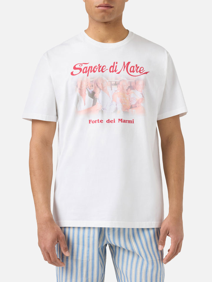 T-shirt Denver bianca con stampa Sapore di Mare Aula | Special Edition