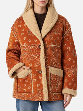 Giacca Dorys reversibile shearling stampa bandana
