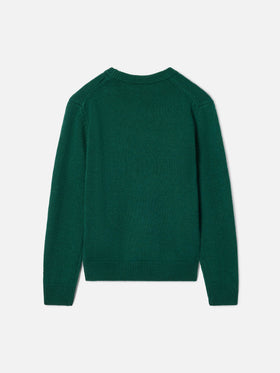 Pull en maille à col rond Douglas avec patch Snoopy et broderie Winter Mood | Special edition 