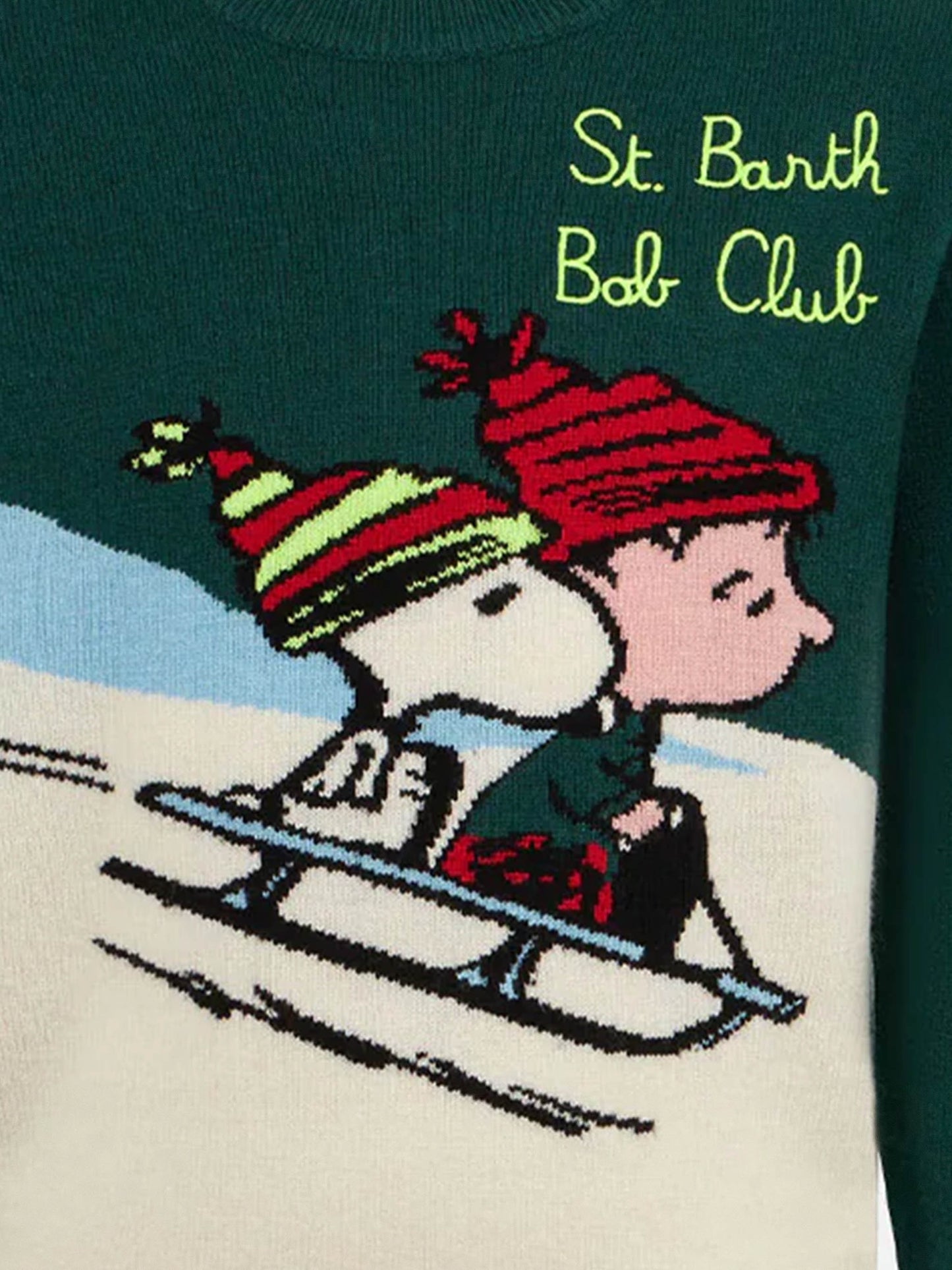 Rundhalspullover für Jungen mit Snoopy-Aufdruck und St. Barth Bob Club-Stickerei SNOOPY – PEANUTS™ SONDEREDITION