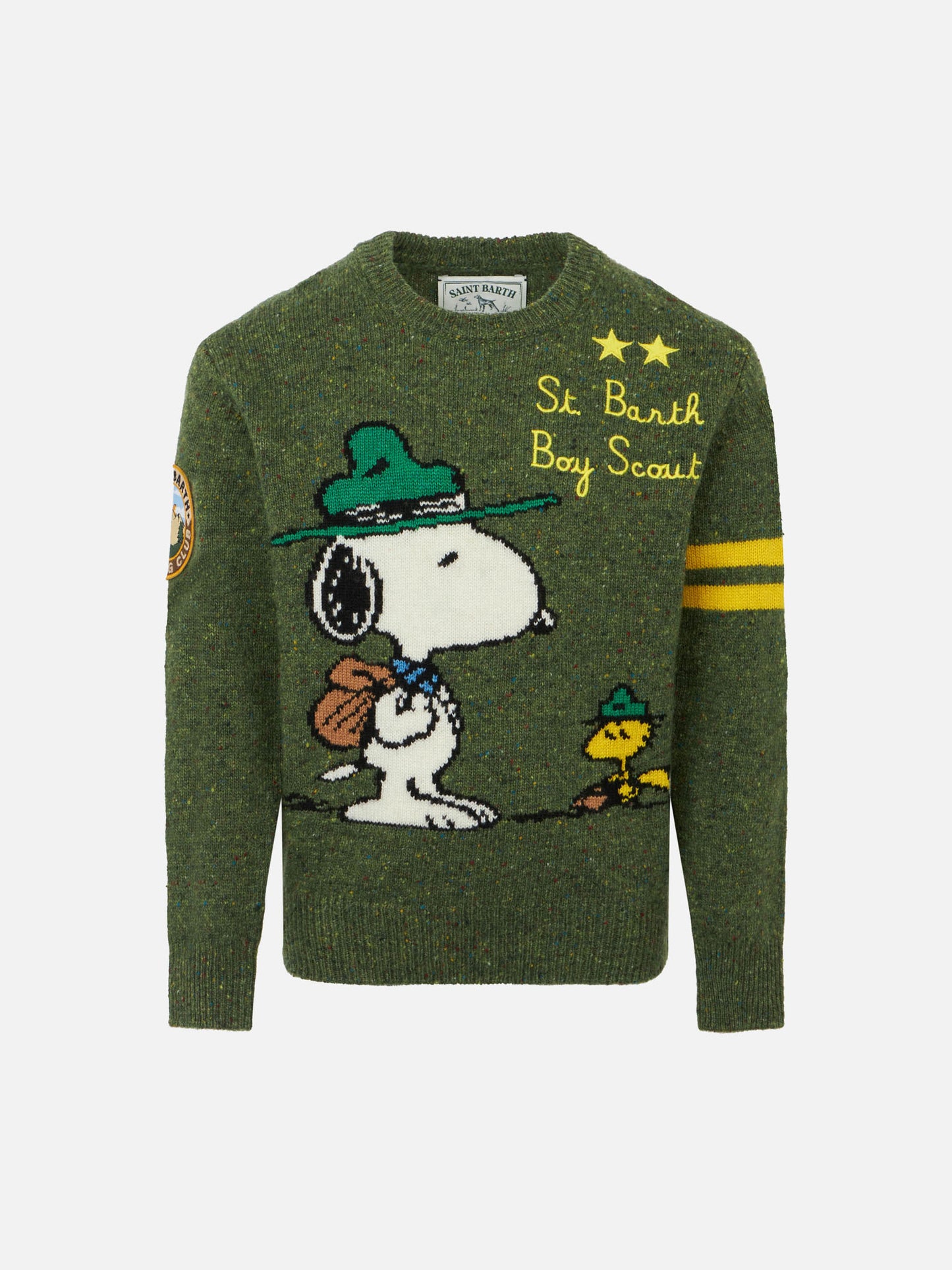 Donegal-Pullover mit Rundhalsausschnitt und Snoopy-Jacquard für Jungen | SNOOPY – PEANUTS™ SPECIAL EDITION