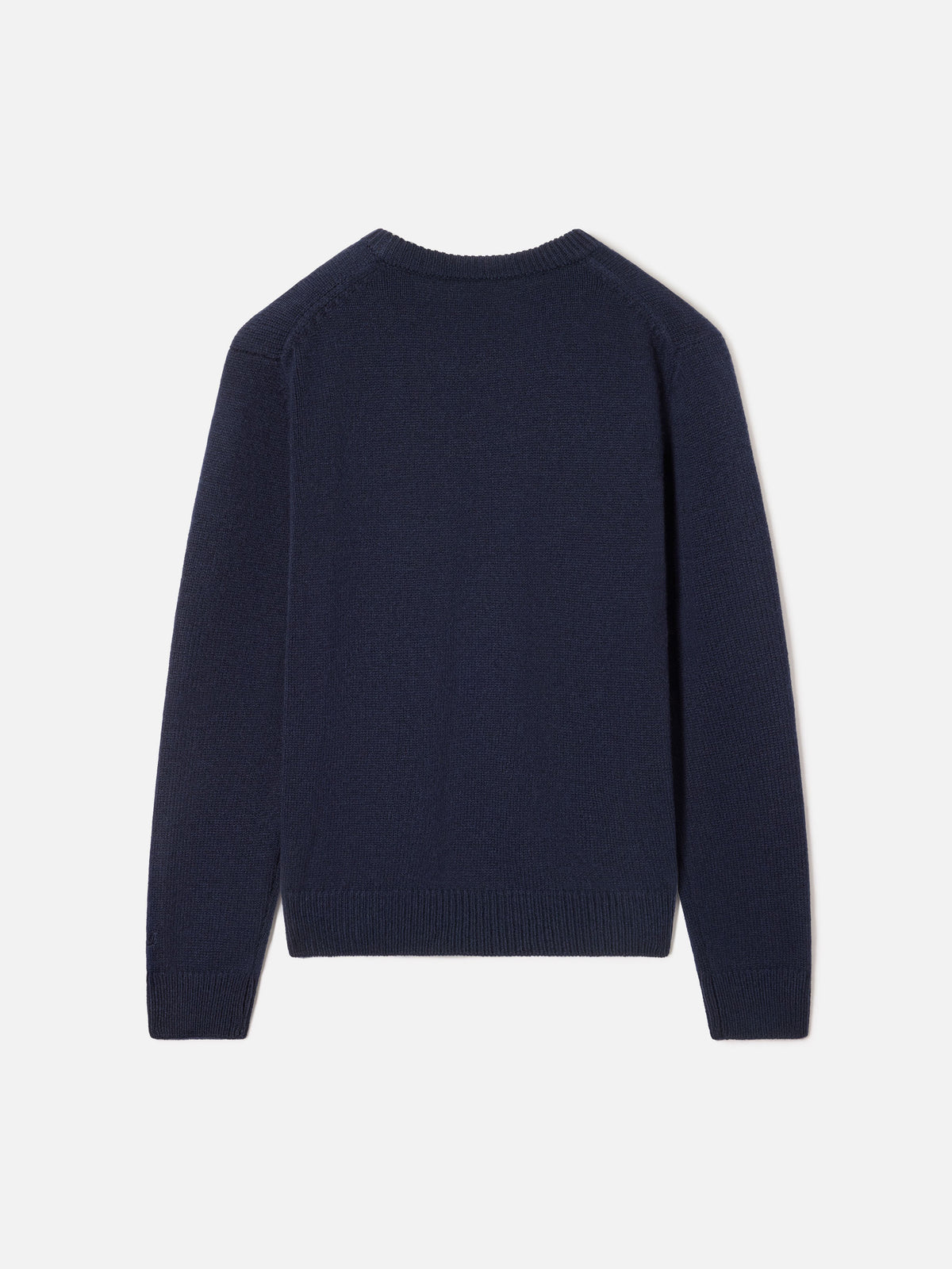Marineblauer blue Douglas Rundhals-Strickpullover mit Non E Colpa Mia Intarsie 