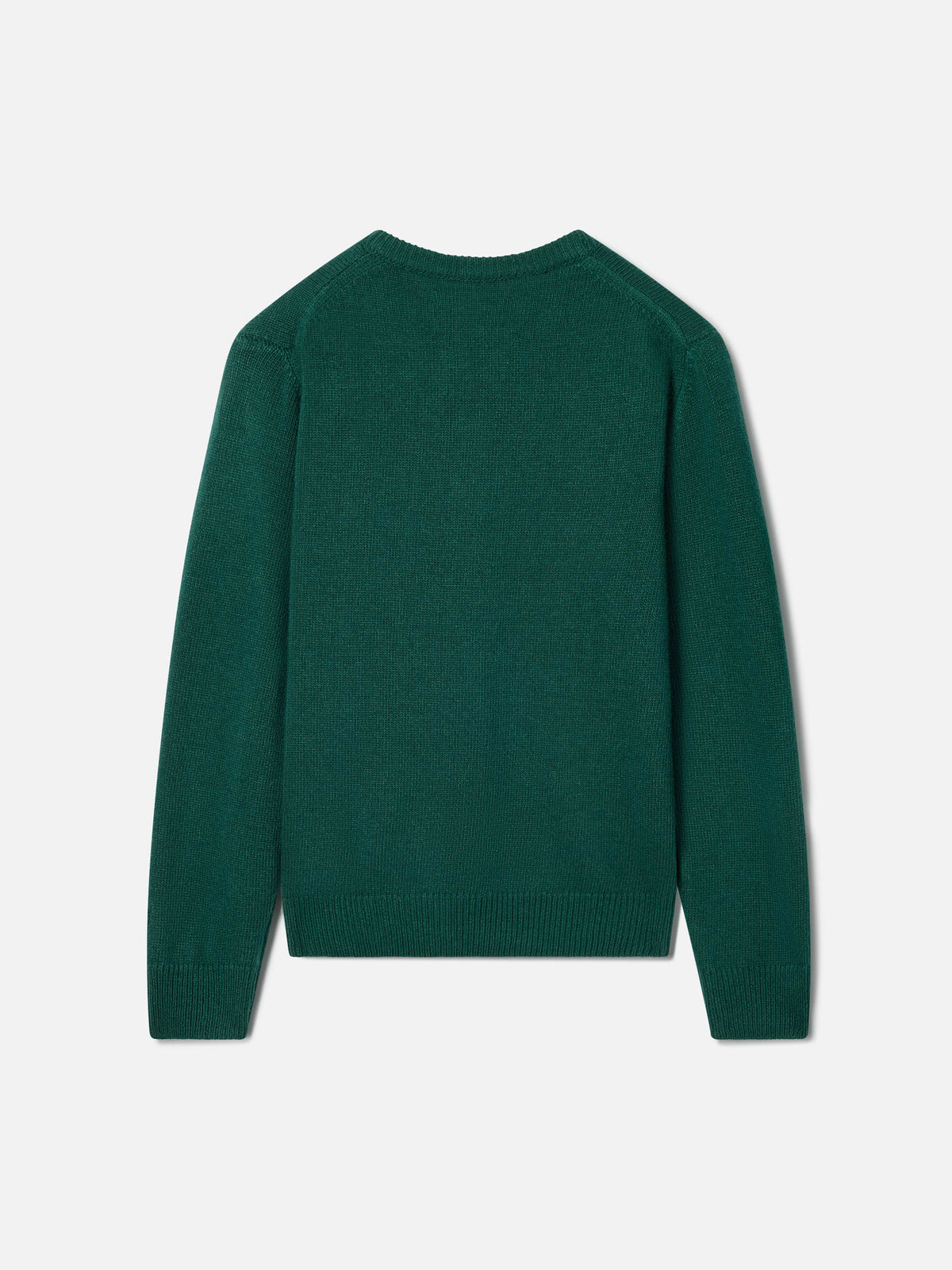 Pull en maille à col rond vert Douglas avec intarsia Uncle's Favourite 