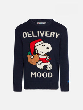 Maglione da bambino girocollo con stampa Snoopy natalizia | EDIZIONE SPECIALE PEANUTS™