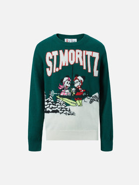 Douglas-Pullover mit Rundhalsausschnitt und Mickey- und Minnie-Jacquardmuster | DISNEY SPECIAL EDITION