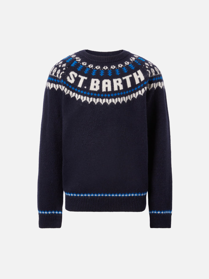 Maglione in alpaca Douglas con jacquard fair isle