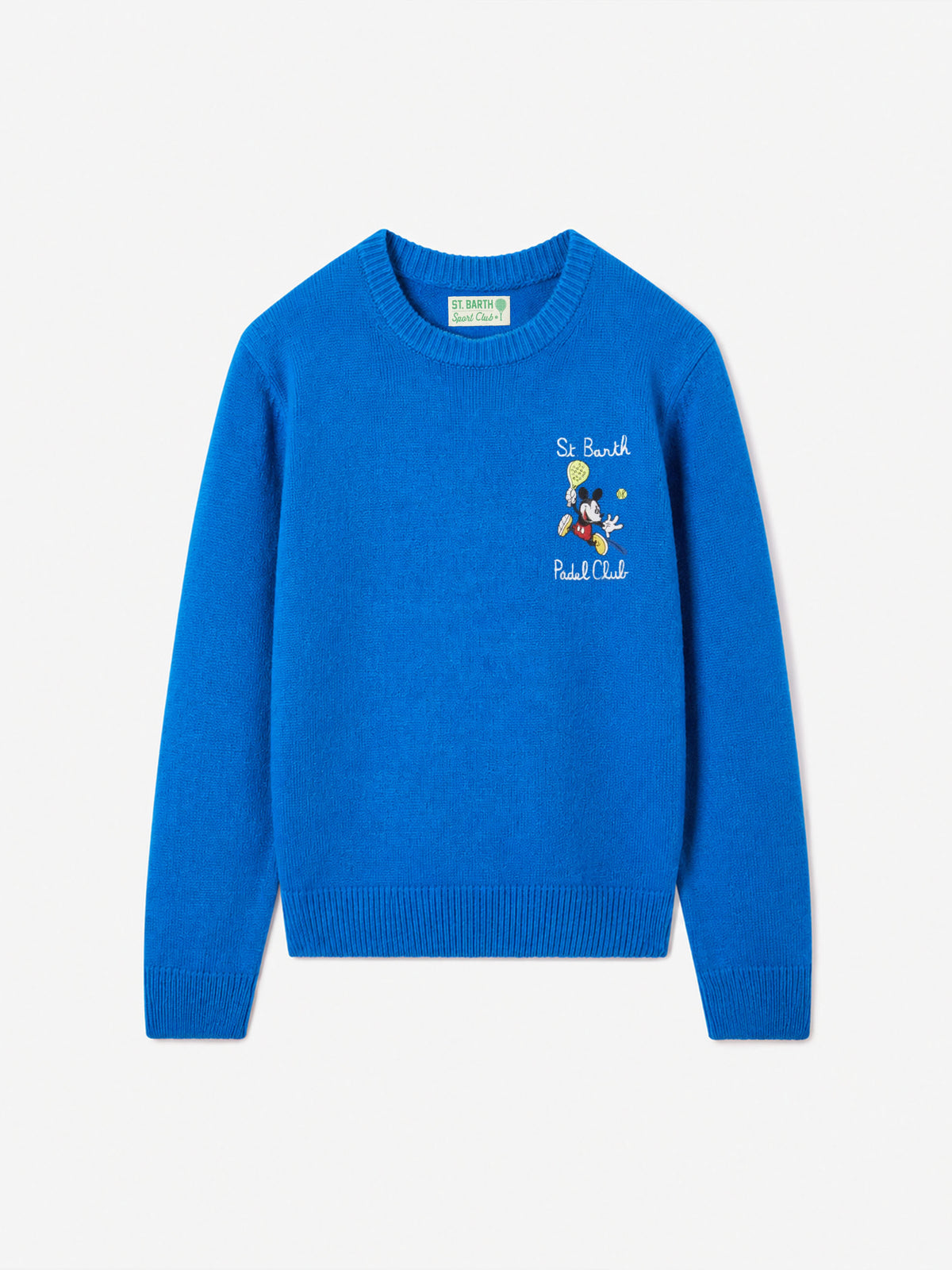 Blue Douglas Light crewneck sweater with Mickey Mouse embroidery | Special edition