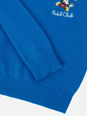 Douglas Light Embry Rundhalsausschnitt mit Mickey-Mouse-Stickerei | DISNEY SONDEREDITION