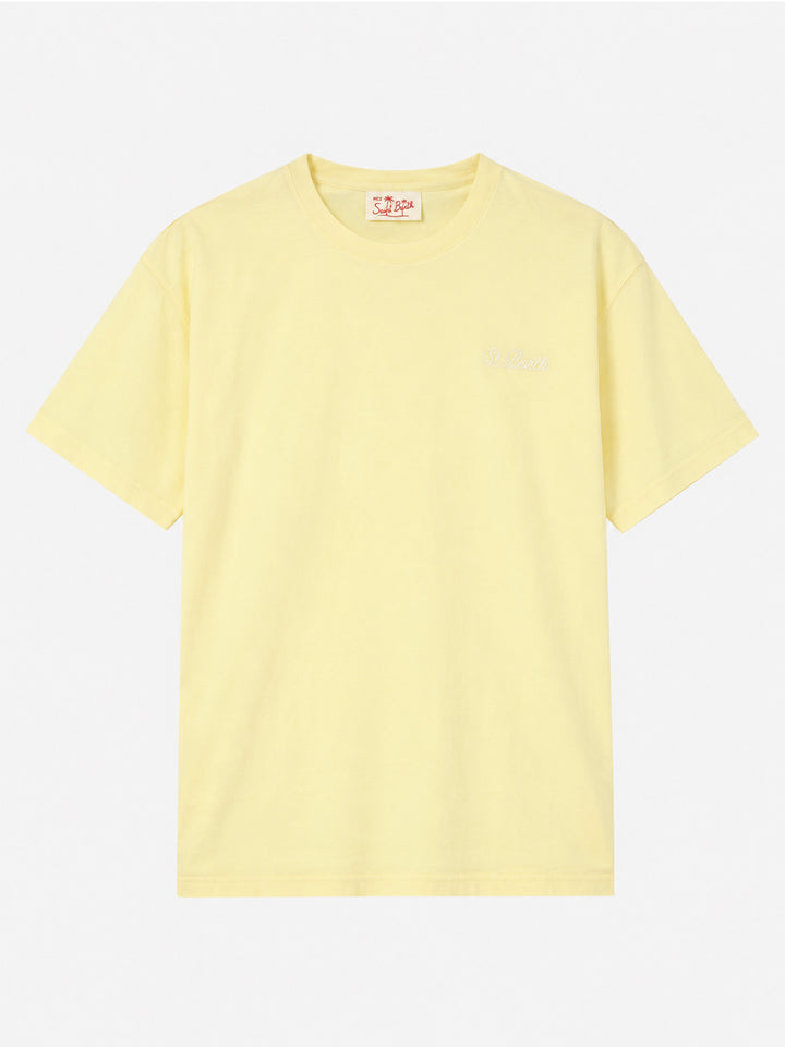 Light yellow Dover T-shirt with logo embroidery
