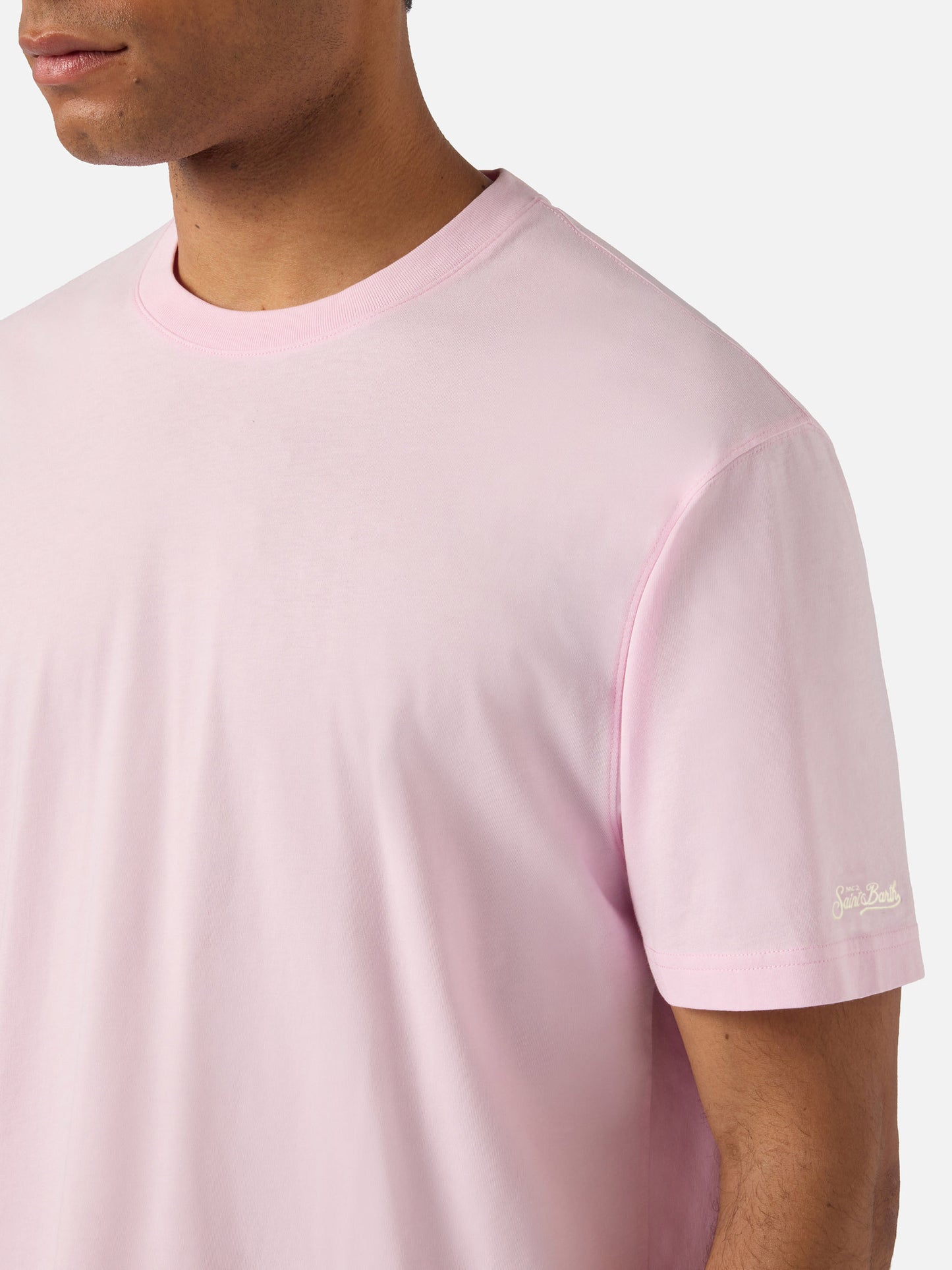 Rosa Dover T-Shirt aus Baumwolle mit Logostickerei 