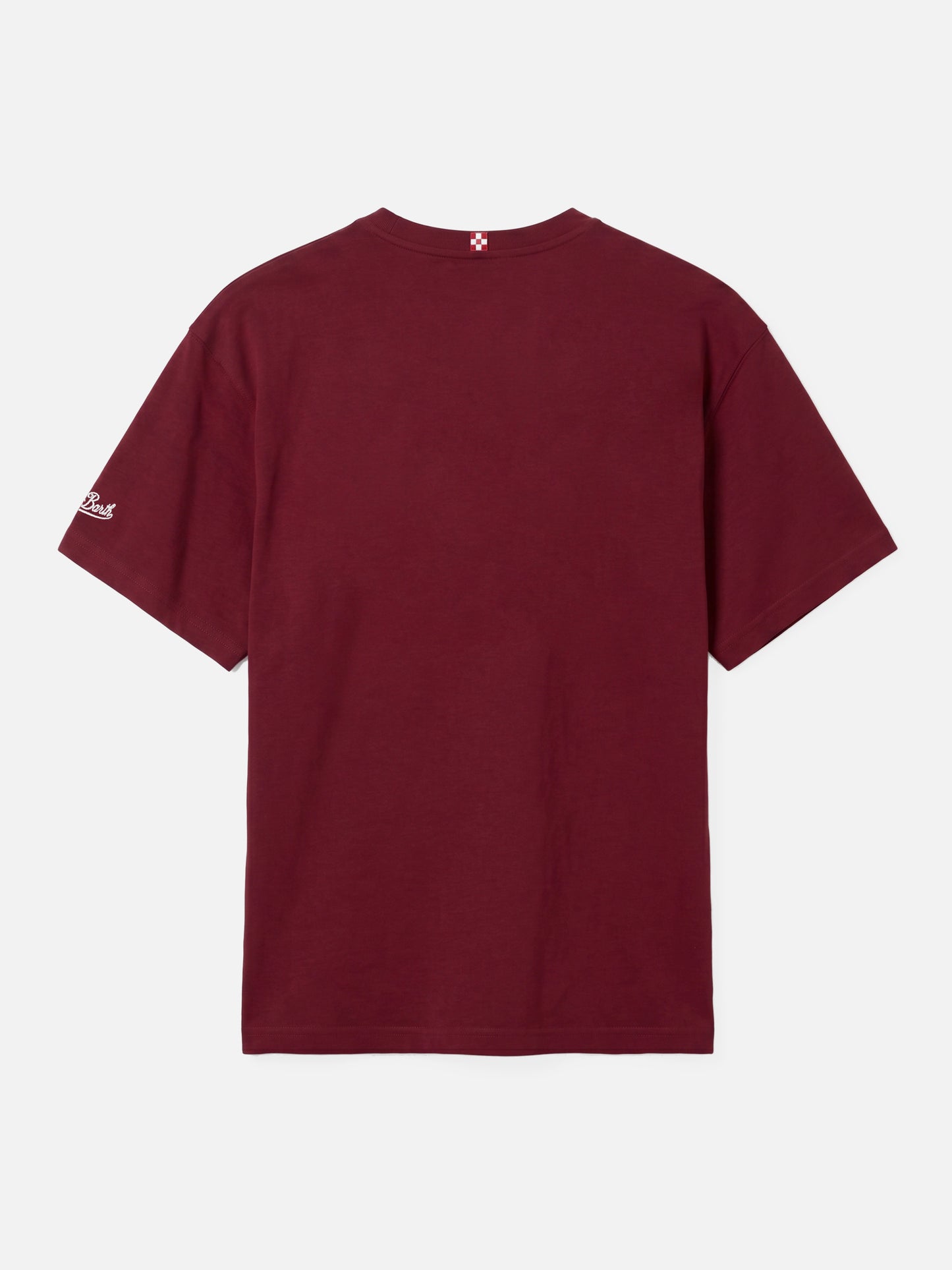 T-shirt Dover en jersey de coton bordeaux avec broderie St. Barth 