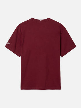 T-shirt Dover en jersey de coton bordeaux avec broderie St. Barth 