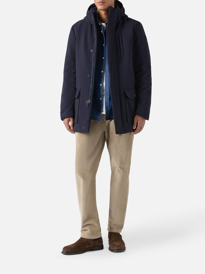 Duke blue navy hooded coat