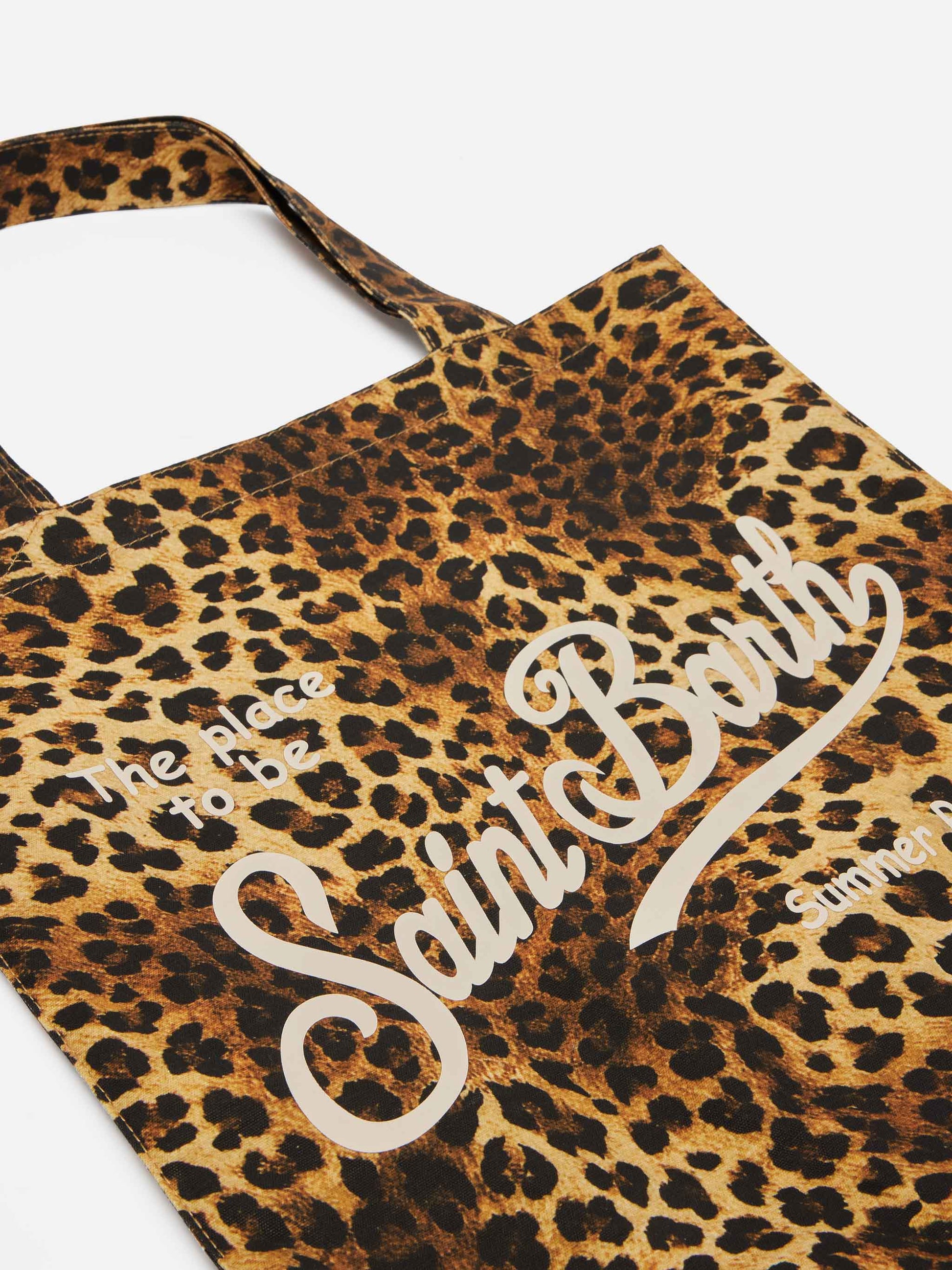 Essential flat cotton animalier Bag with Saint Barth logo - MC2 Saint Barth