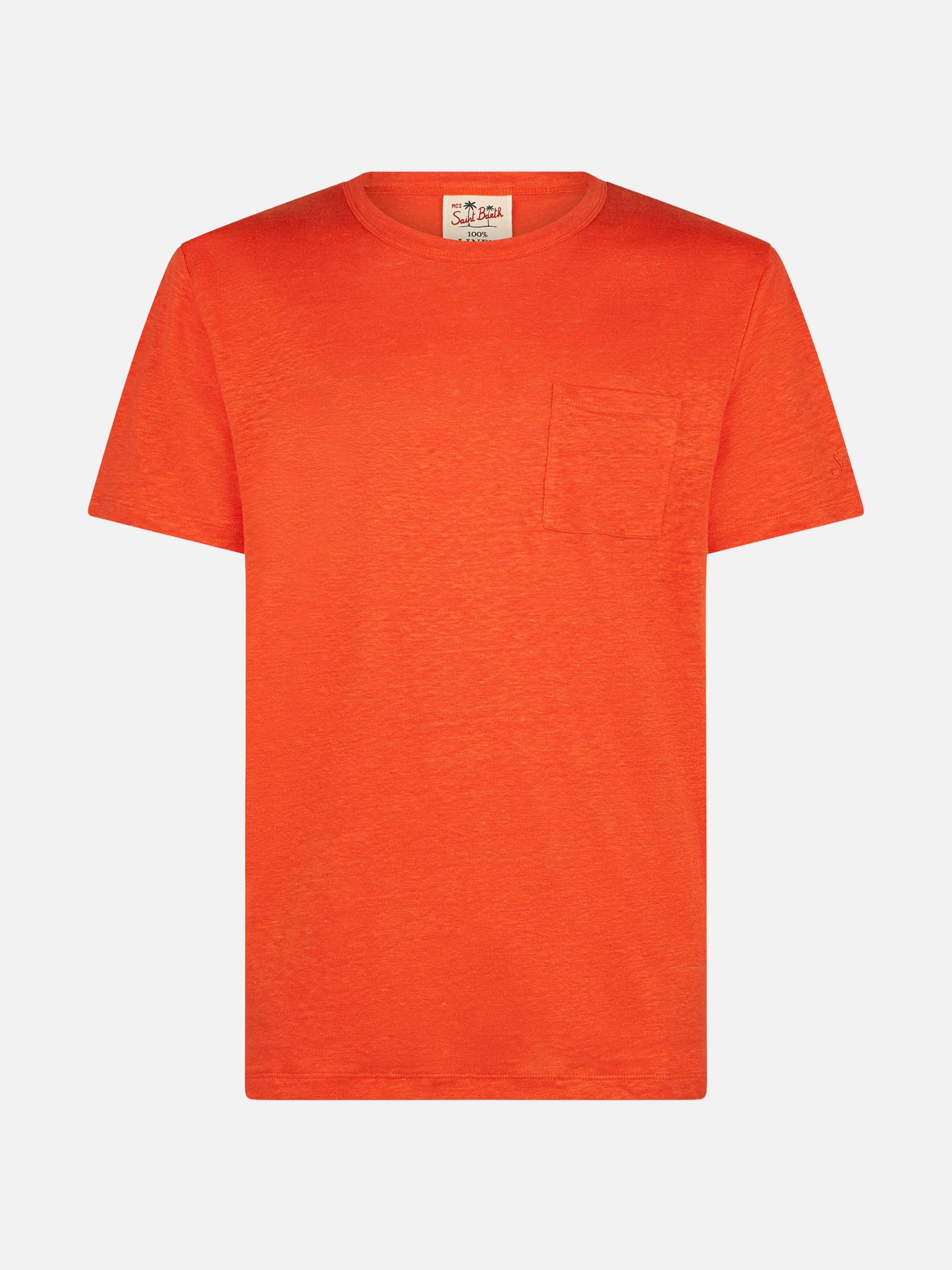 T-shirt Ecstasea in lino arancione