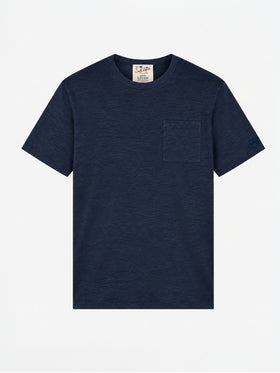Marineblaues Ecstasea T-Shirt aus Leinen 