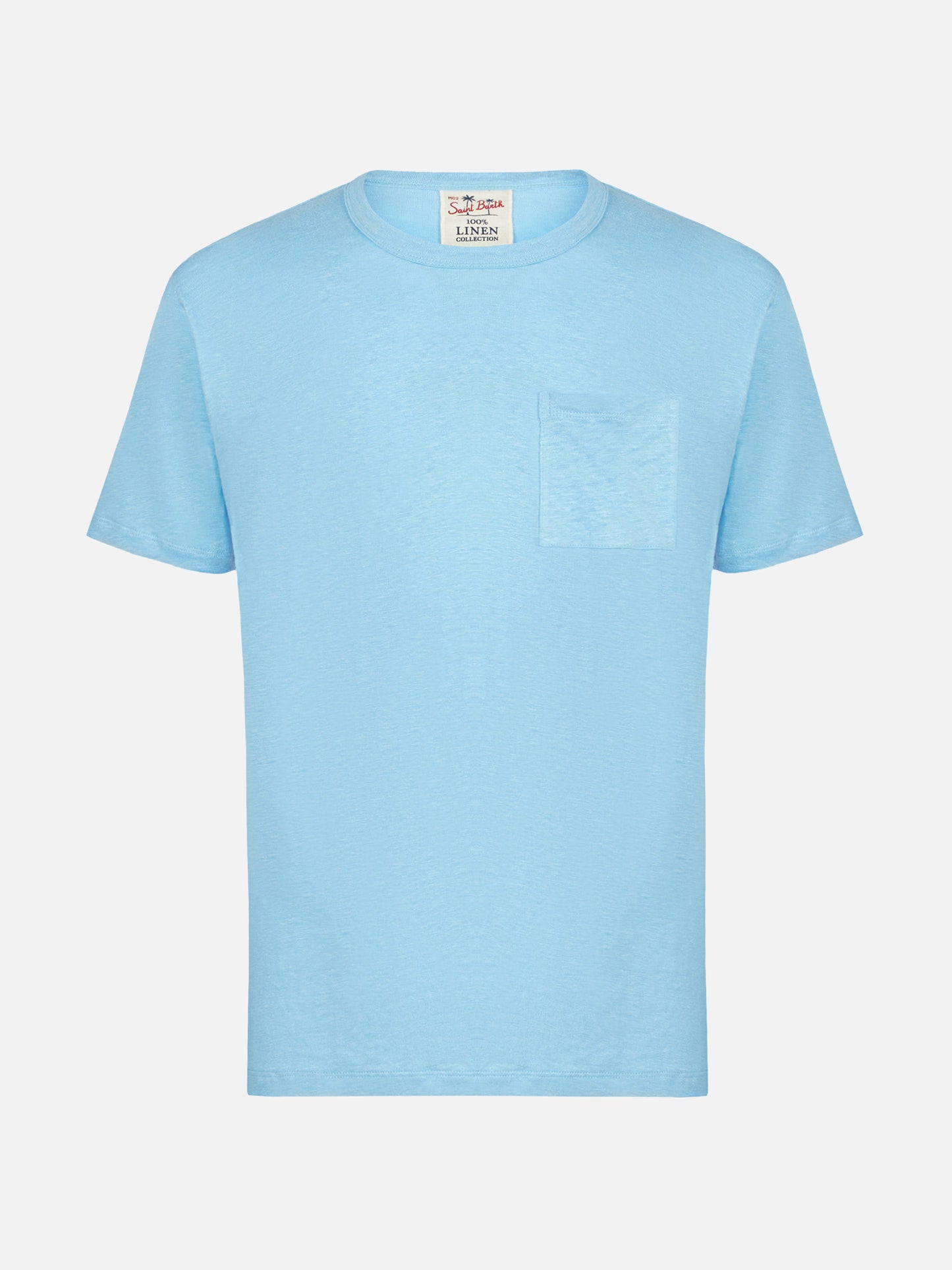 Hellblaues Ecstasea T-Shirt aus Leinen 