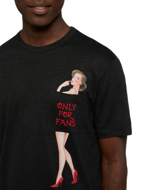 Linen jersey t-shirt Ecstasea with printed and embroidered pocket - MC2 Saint Barth