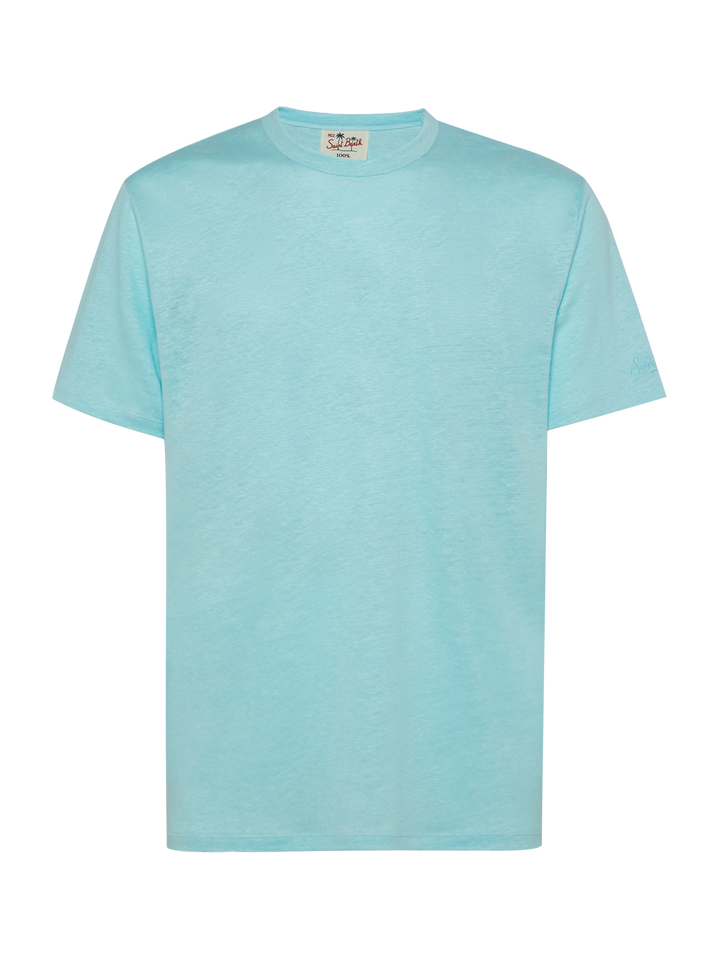 Tshirt Ecstasea in jersey di lino verde acqua