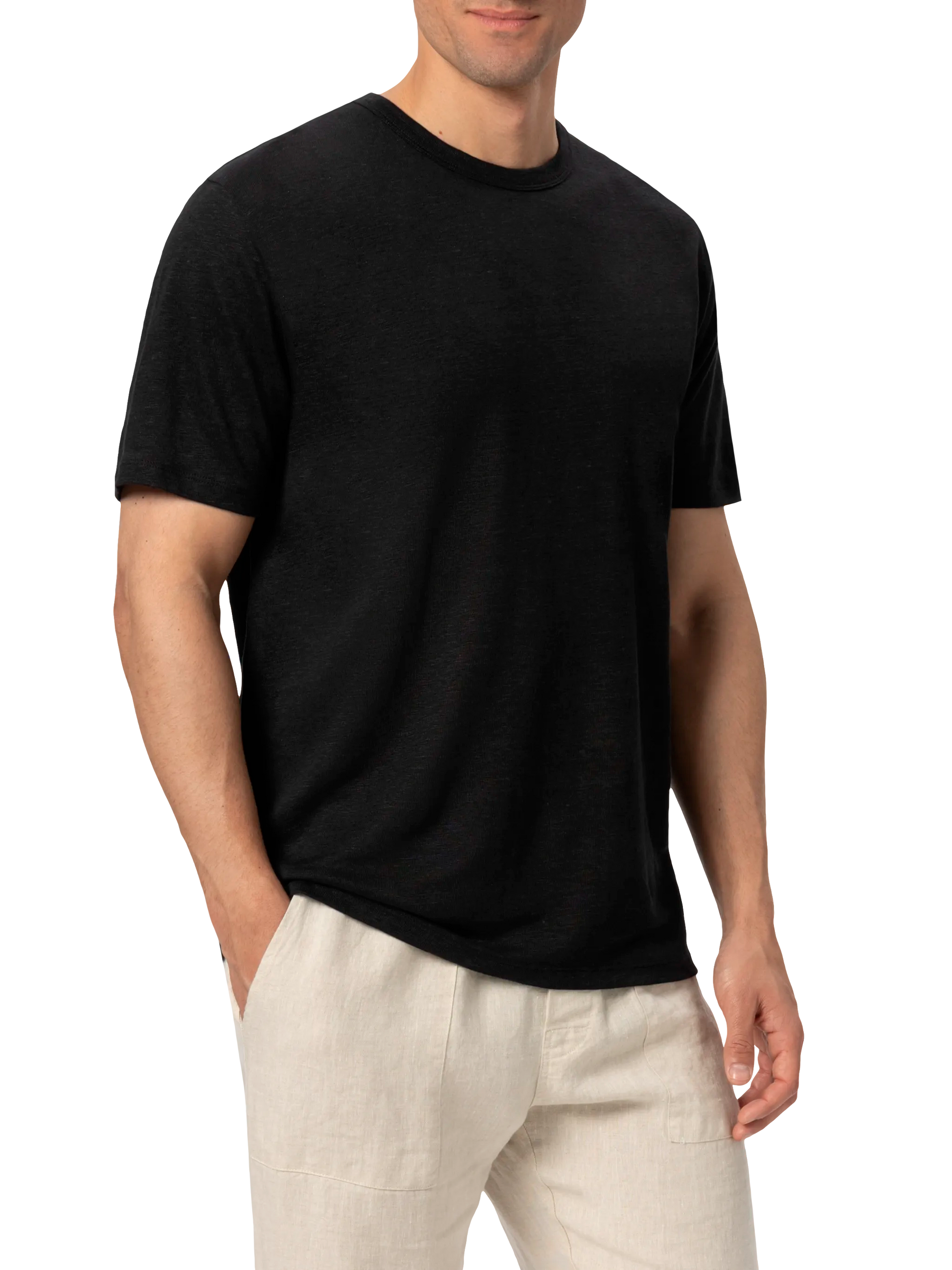 Black linen jersey t-shirt Ecstasea - MC2 Saint Barth