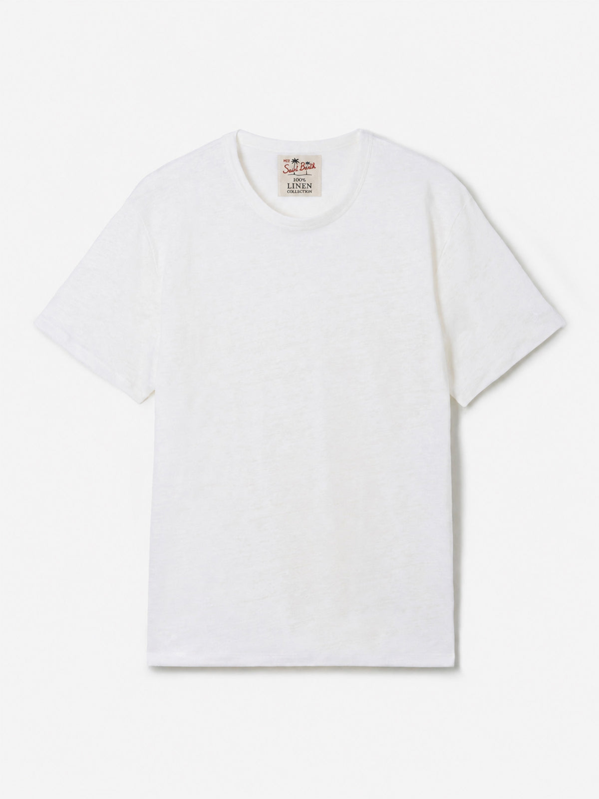 White Ecstasea linen T-shirt with pocket