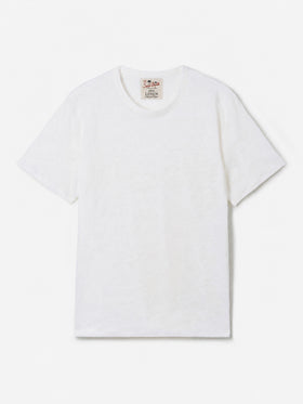 White Ecstasea linen T-shirt with pocket