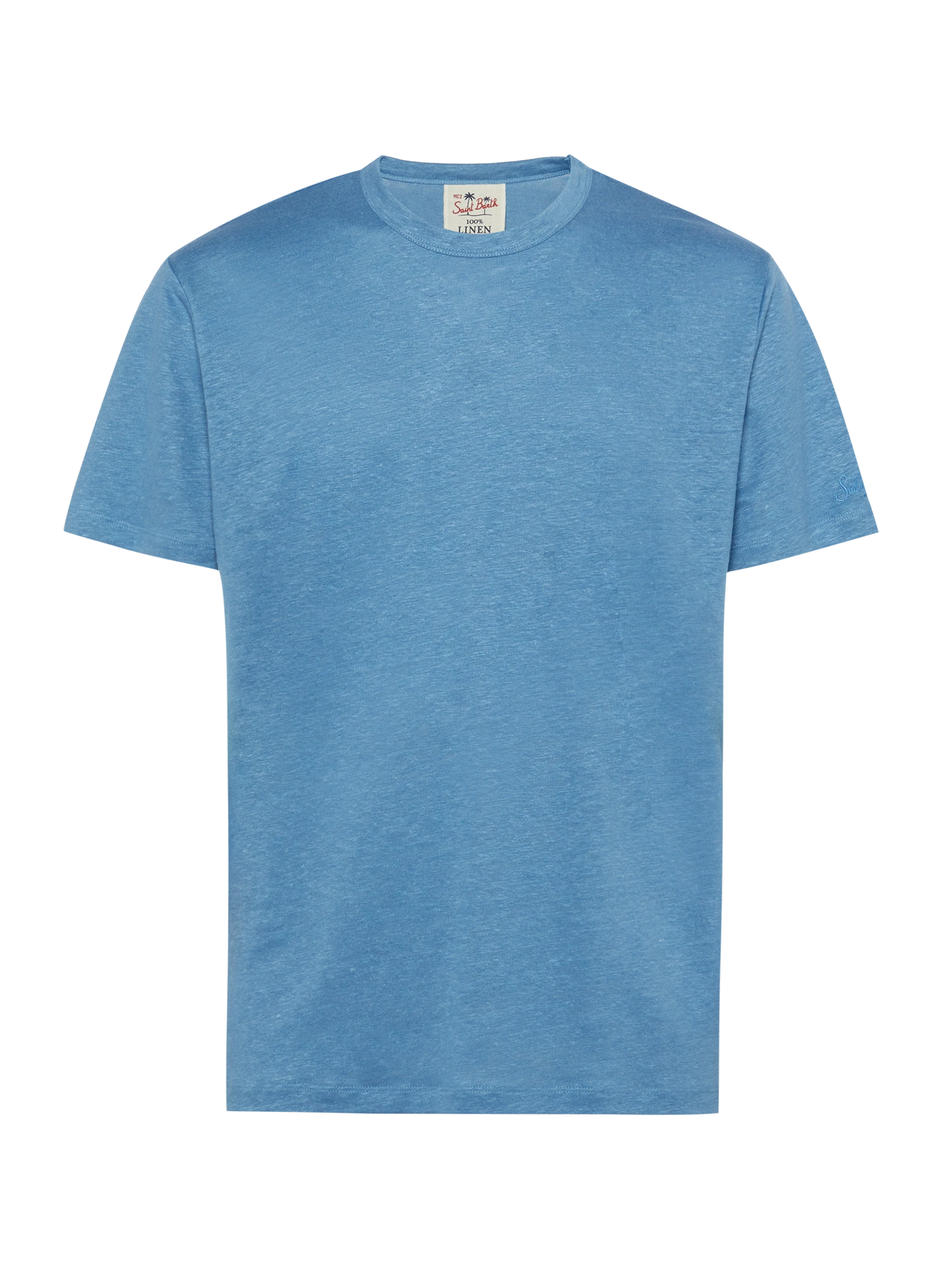 Dusty blue linen jersey t-shirt Ecstasea