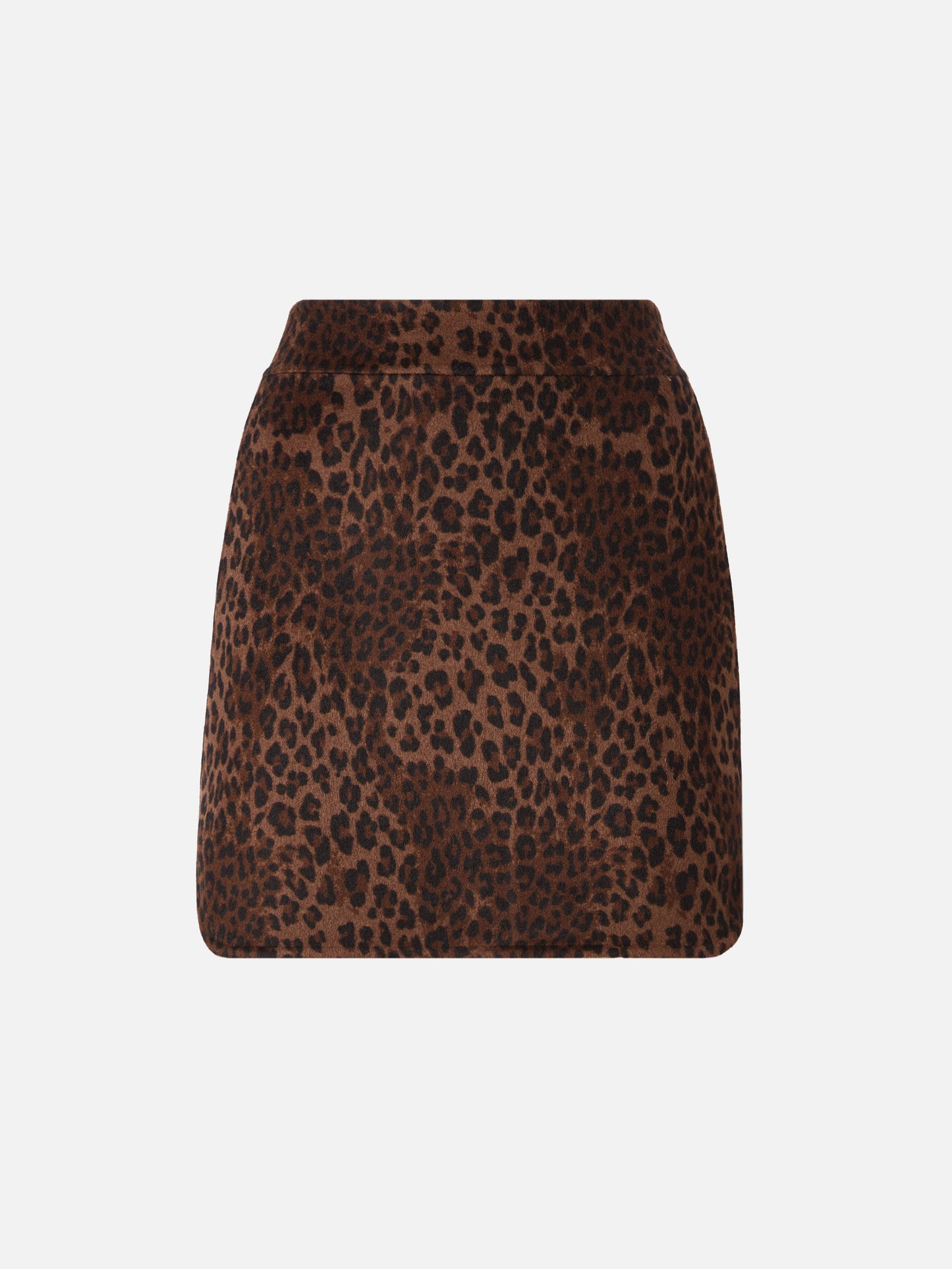 Minigonna Eira in tessuto double a stampa leopardata