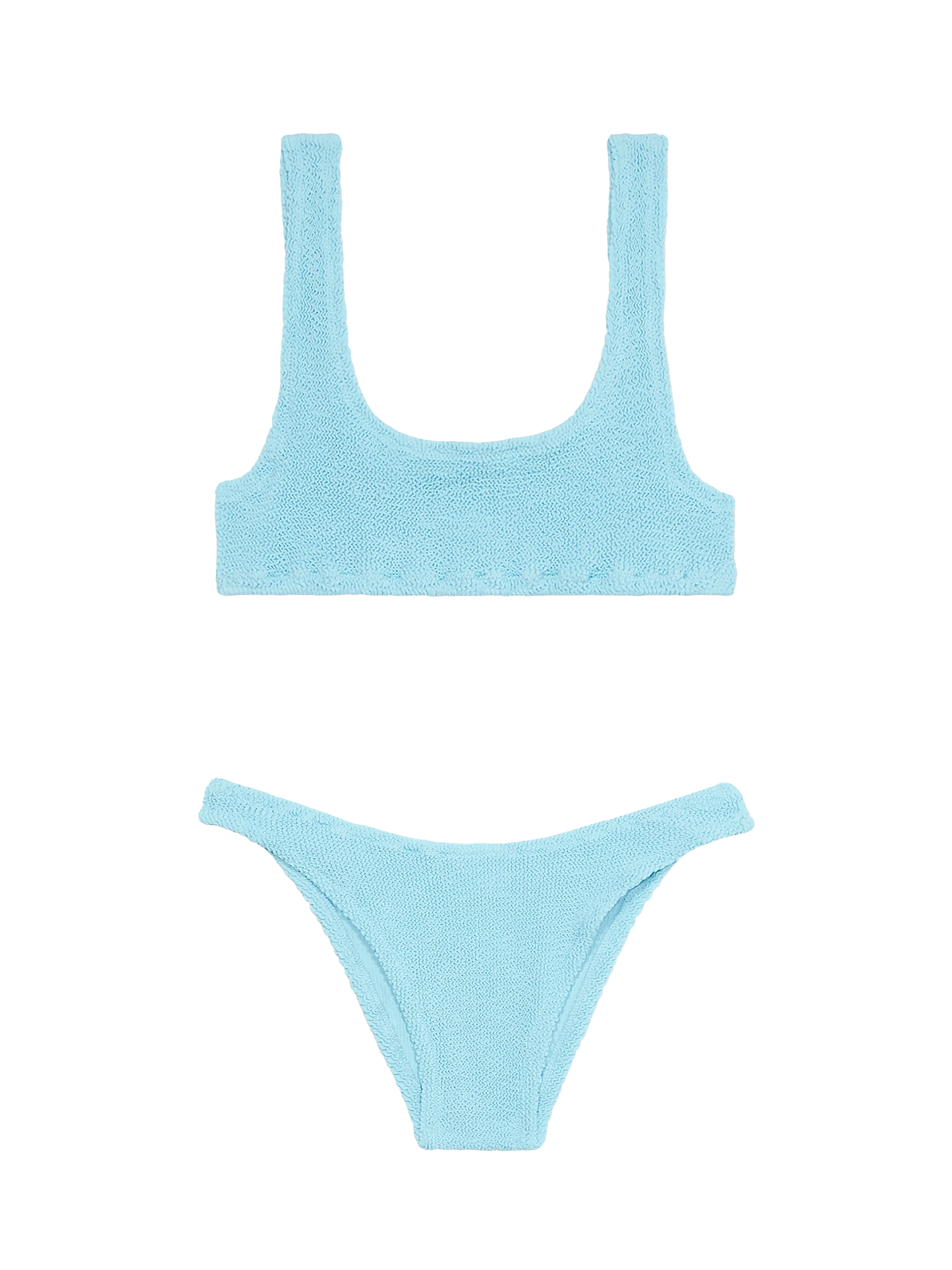 Woman light blue classic crinkle bikini Naima Elise - MC2 Saint Barth