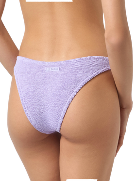 Woman lilac classic crinkle swim briefs Elise - MC2 Saint Barth