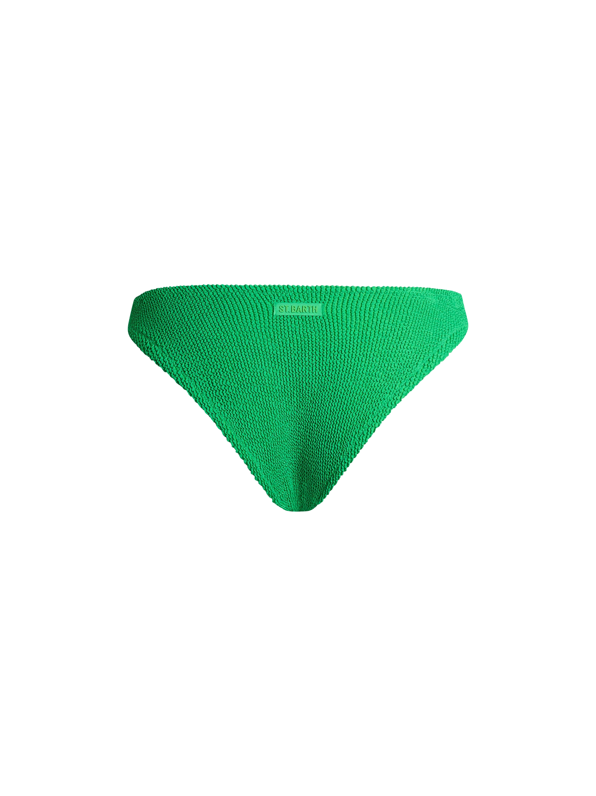 Woman green classic crinkle swim briefs Elise - MC2 Saint Barth