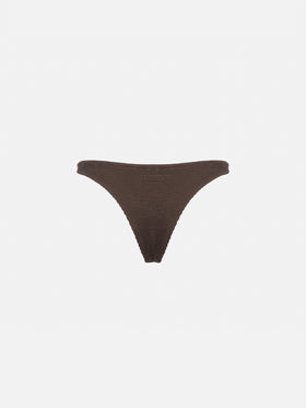 Elise classic brown crinkle swim briefs - MC2 Saint Barth