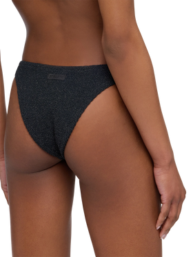 Elise classic black crinkle lurex swim briefs - MC2 Saint Barth