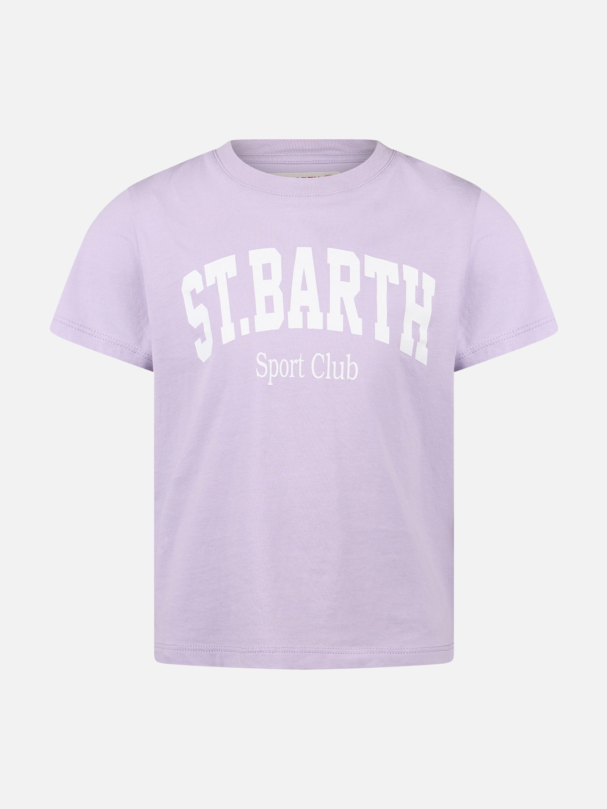 Girl cotton jersey crewneck t-shirt Elly with St. Barth print - MC2 Saint Barth