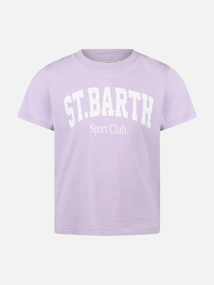 Girl cotton jersey crewneck t-shirt Elly with St. Barth print - MC2 Saint Barth