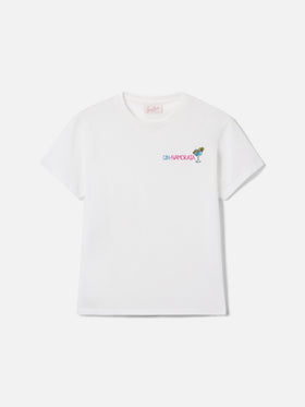Camiseta Emilie blanca con bordado Gin-namorata 